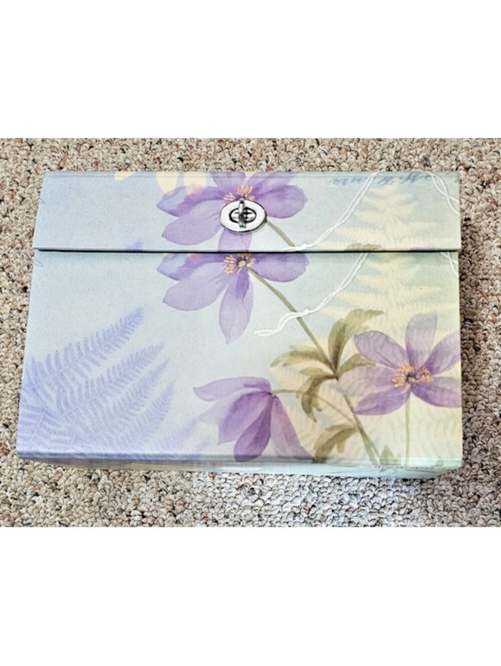 Photo File Folder, Accordion Style Pink Floral-19 Pockets-Holds 8” x 5” or Small